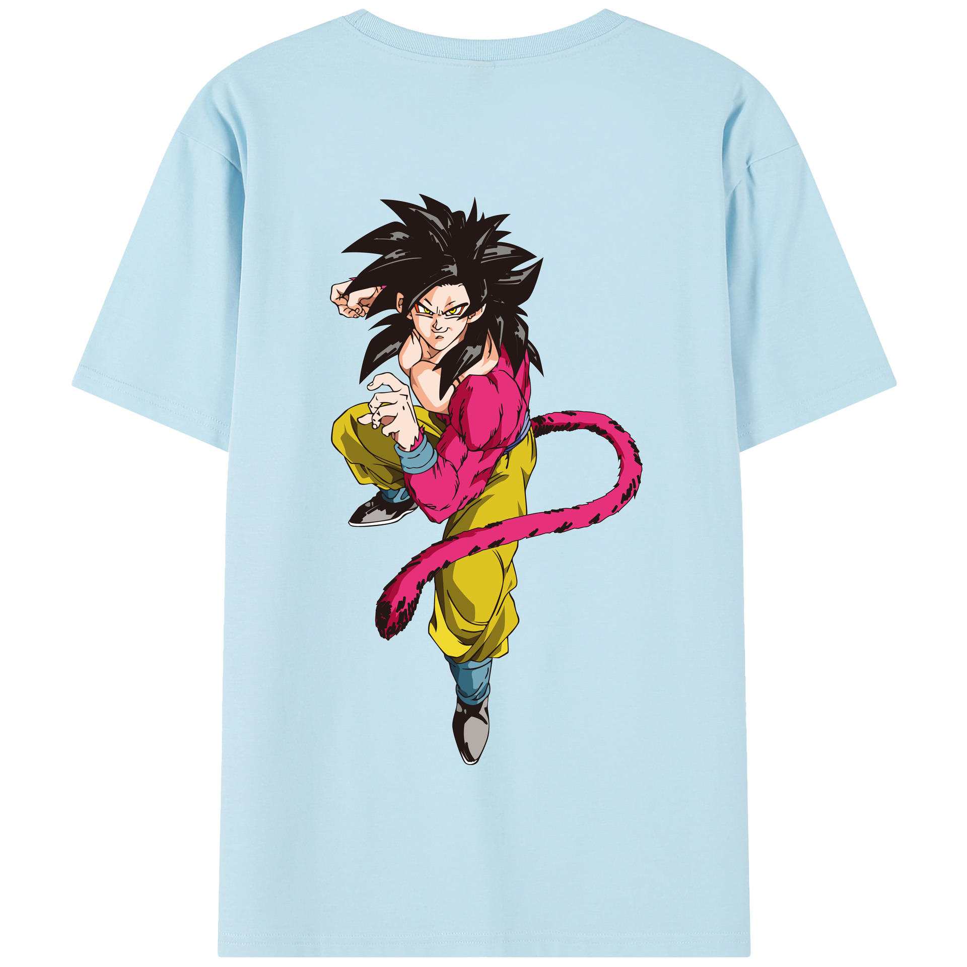 （画像用） ドラゴンボール 孫悟空（そん ごくう）Son Goku カカロット DRAGON BALL Kakarotto 綿100％半袖Tシャツ（背面プリント）